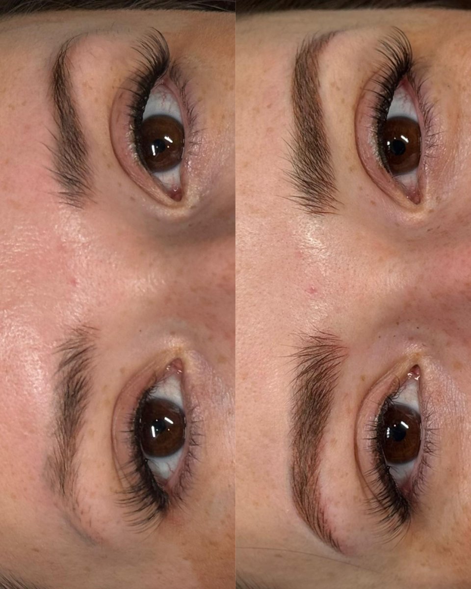 Before and after hairstrokes